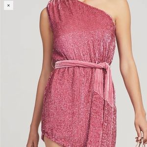 One shoulder sequin dress